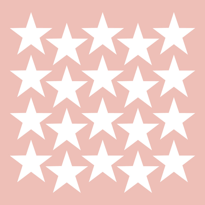Set of 20 Vinyl Wall Art Decals - Stars - 5" x 5" Each - Cute Adhesive Sticker Shapes For Kids Toddlers Teens Bedroom Playroom Nursery Living Room Home Apartment Decorations (5" x 5" each; White) White 5" x 5" each 4