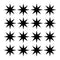 Set of 16 Vinyl Wall Art Decals - 8 Point Stars - Each - Cool Fun Sticker Shapes For Kids Toddlers Teens Bedroom Playroom Nursery Living Room Home Apartment Decorations (each; Black)
