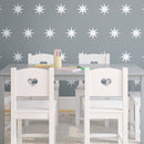 Set of 16 Vinyl Wall Art Decals - 8 Point Stars - 5" x 5" Each - Cool Fun Sticker Shapes For Kids Toddlers Teens Bedroom Playroom Nursery Living Room Home Apartment Decorations (5" x 5" each; White) White 5" x 5" each 2