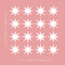 Set of 16 Vinyl Wall Art Decals - 8 Point Stars - 5" x 5" Each - Cool Fun Sticker Shapes For Kids Toddlers Teens Bedroom Playroom Nursery Living Room Home Apartment Decorations (5" x 5" each; White) White 5" x 5" each 4