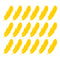Set of 18 Vinyl Wall Art Decal - Feathers Pattern - 6" x 4.33" Each - Modern Trendy Urban Home Living Room Bedroom Apartment Decor - Office Work Nursery Playroom Stickers (6" x 4.33" each; Yellow) Yellow 6" x 4.33" each