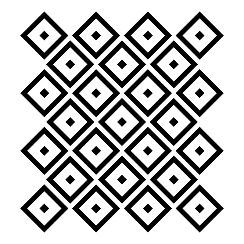 Set of 25 Vinyl Wall Art Decal - Rhombus Diamond Pattern - Each - Trendy Modern Home Bedroom Living Room Dorm Room Apartment Office Workplace Playroom Nursery Decor (Each; Black)   4