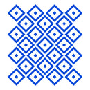 Set of 25 Vinyl Wall Art Decal - Rhombus Diamond Pattern - 5" x 5" Each - Trendy Modern Home Bedroom Living Room Dorm Room Apartment Office Workplace Playroom Nursery Decor (5" x 5" Each; Blue) Blue 5" x 5" each 4
