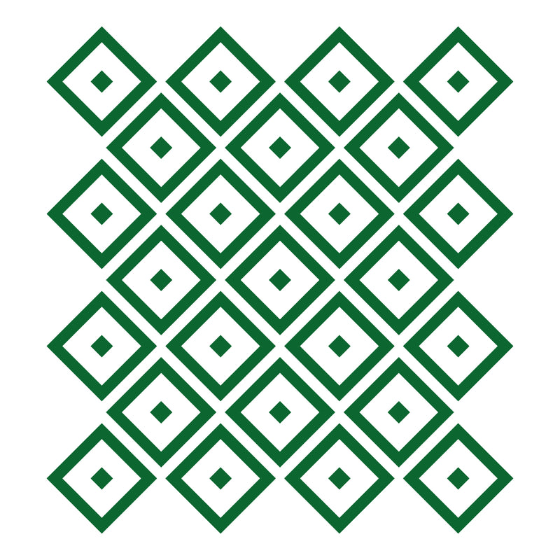 Set of 25 Vinyl Wall Art Decal - Rhombus Diamond Pattern - 5" x 5" Each - Trendy Modern Home Bedroom Living Room Dorm Room Apartment Office Workplace Playroom Nursery Decor (5" x 5" Each; Green) Green 5" x 5" each 4