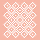 Set of 25 Vinyl Wall Art Decal - Rhombus Diamond Pattern - 5" x 5" Each - Trendy Modern Home Bedroom Living Room Dorm Room Apartment Office Workplace Playroom Nursery Decor (5" x 5" Each; White) White 5" x 5" each 4