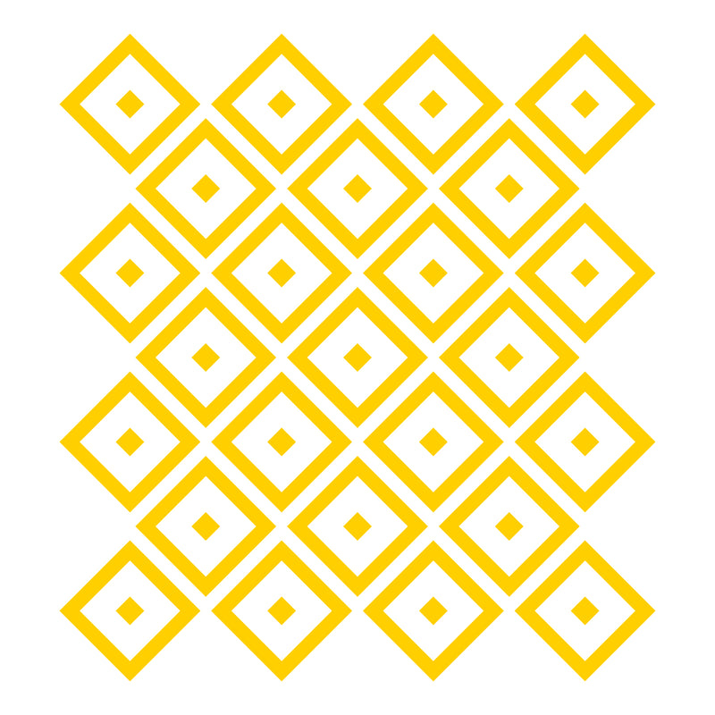 Set of 25 Vinyl Wall Art Decal - Rhombus Diamond Pattern - 5" x 5" Each - Trendy Modern Home Bedroom Living Room Dorm Room Apartment Office Workplace Playroom Nursery Decor (5" x 5" Each; Yellow) Yellow 5" x 5" each 4