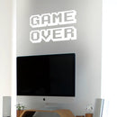 Vinyl Wall Art Decal - Game Over - 12" x 20" - Cool Old School Home Playroom Bedroom Living Room Kids Room Nursery - Fun Gamers Decals for Indoor Outdoor Apartment Dorm Room (12" x 20"; White) White 12" x 20" 2