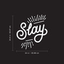 Vinyl Wall Art Decal - Slay - 24.6" x 34" - Chic Modern Urban Home Bedroom Office Living Room Quote - Trendy Motivational Workplace Apartment Indoor Outdoor Work Decoration (24.6" x 34"; White) White 24.6" x 34"