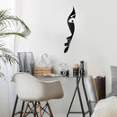 Vinyl Wall Art Decal - Face Silhouette - 32" x 8" - Chic Modern Feminine Body Shape Home Work Bedroom Living Room Apartment Office Store Indoor Women’s Teens Decoration (32" x 8"; Black) Black 32" x 8" 3