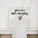 Vinyl Wall Art Decal - You are Mermazing - Motivational Modern Cute Trendy Girls Teens Seashell Nursery Playroom Bedroom Living Room Apartment Home Sticker Decals (14" x 22"; Black)   4