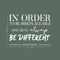 Vinyl Wall Art Decal - in Order to Be Irreplaceable One Must Be Different - 16" x 22" - Coco Chanel Inspirational Quote for Home Bedroom Living Room Office Work Apartment Decor (16" x 22"; White) White 16" x 22"