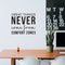 Vinyl Wall Art Decal - Great Things Never Came From Comfort Zones - 22. Positive Home Living Room Bedroom Office Decor - Modern Peel And Stick Motivational Life Quotes   2