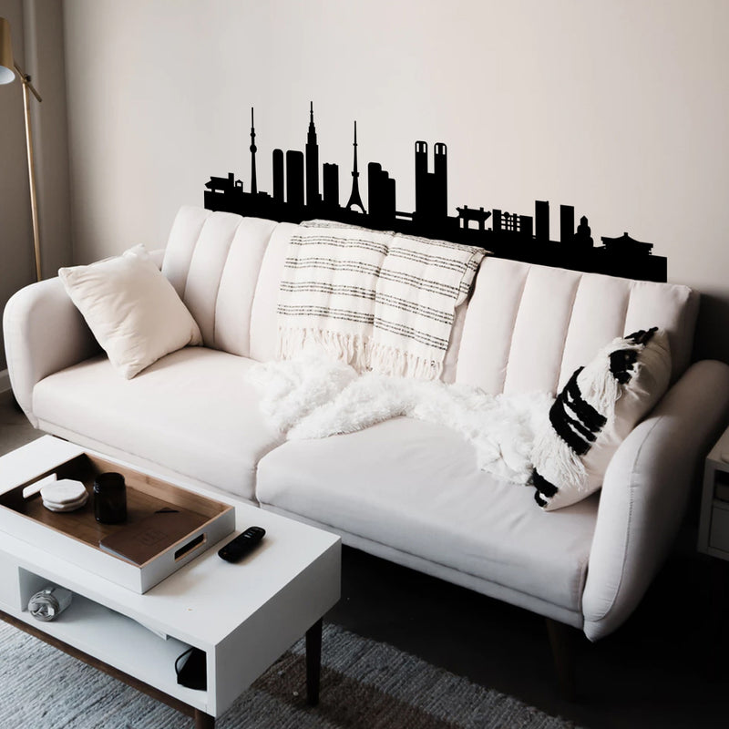 Vinyl Wall Art Decal - Tokyo - 4. Cool Text Shadow Design Modern Urban Oriental Country Japan City Home Bedroom Living Room Mural Indoor Outdoor Decoration Adhesive   2