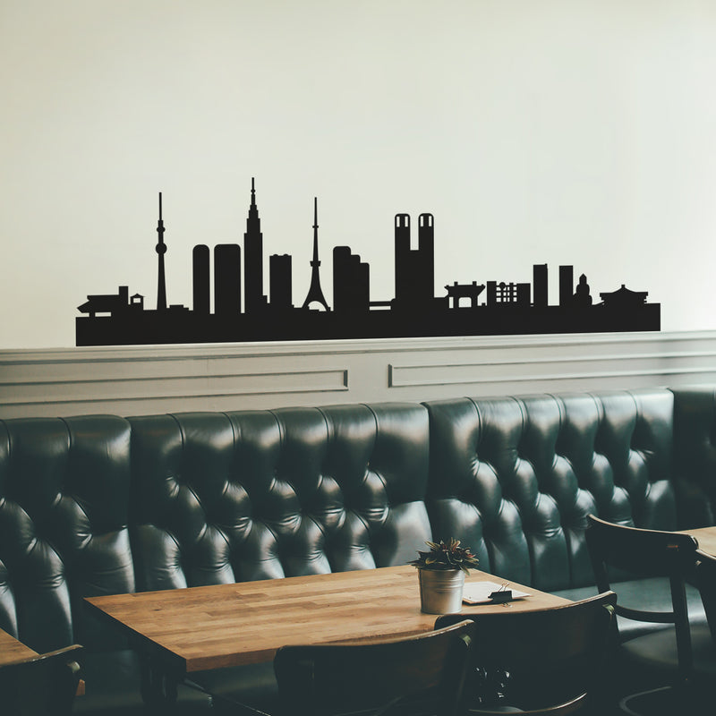 Vinyl Wall Art Decal - Tokyo - 4. Cool Text Shadow Design Modern Urban Oriental Country Japan City Home Bedroom Living Room Mural Indoor Outdoor Decoration Adhesive   3