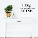 Vinyl Wall Art Decal - Rise And Shine - - Modern Motivational Minimalist Chic Morning Decor For Home Bedroom Living Room Nursery Apartment Dorm Room Work Office