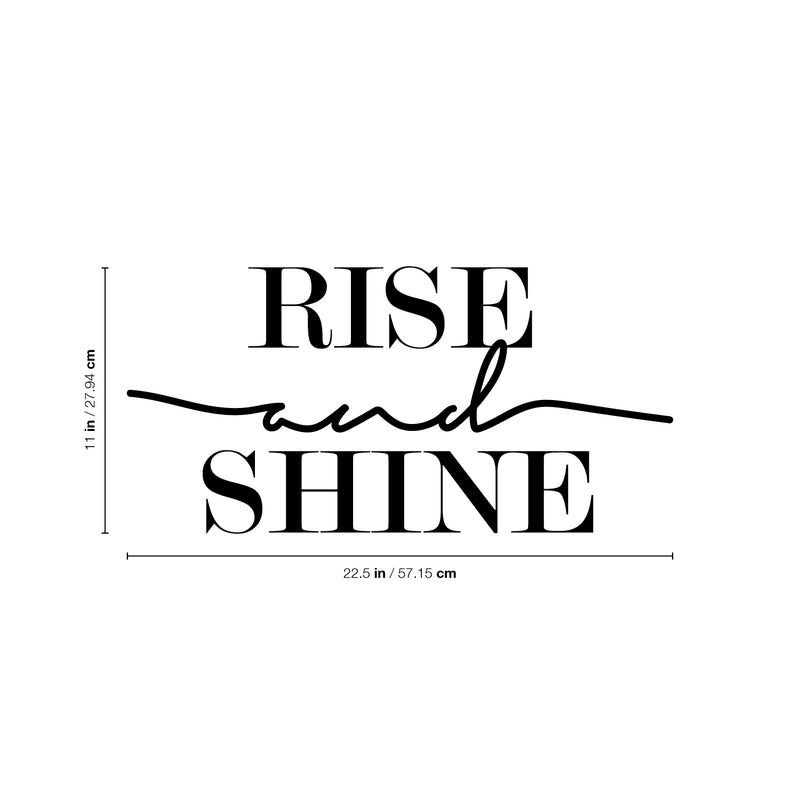 Vinyl Wall Art Decal - Rise And Shine - - Modern Motivational Minimalist Chic Morning Decor For Home Bedroom Living Room Nursery Apartment Dorm Room Work Office   3