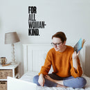Vinyl Wall Art Decal - For All Womankind - Women's Female Motiv Indoor Outdoor Home Apartment Living Room Bedroom Office Dorm Room Work Decorational Trendy   3