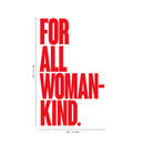 Vinyl Wall Art Decal - For All Womankind - 23" x 14" - Women's Female Motiv Indoor Outdoor Home Apartment Living Room Bedroom Office Dorm Room Work Decorational Trendy Red 23" x 14"