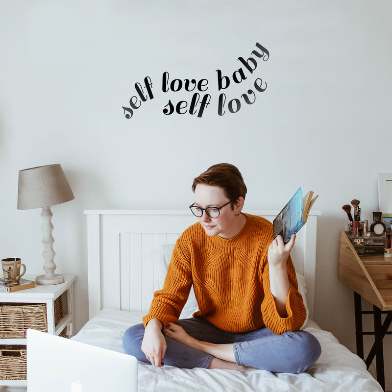 Vinyl Wall Art Decal - Self Love Baby Self Love - Modern Inspirational Home Bedroom Apartment Work Quotes - Positive Trendy Workplace Living Room Office Decor   4