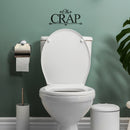 Vinyl Wall Art Decal - Oh Crap - 6.32" x 13" - Funny Modern Witty Humorous Toilet Flushing Decoration For Household Home Bathroom Toilet Indoor Dorm Room Apartment Quote Black 6.32" x 13" 3
