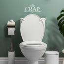 Vinyl Wall Art Decal - Oh Crap - 6.32" x 13" - Funny Modern Witty Humorous Toilet Flushing Decoration For Household Home Bathroom Toilet Indoor Dorm Room Apartment Quote White 6.32" x 13" 3