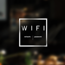 Vinyl Wall Decal - Custom Wifi Network - 6" x 7" - Window Storefront Cut Text Lettering - Easy Professional Self Adhesive Indoor Outdoor Work Office Coffee Shop Restaurant Internet Password White 6" x 7" 2