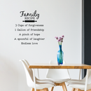 Vinyl Wall Art Decal - Family Recipe - 24.5" x 22" - Sweet Charming Design For Home Dining Room Living Room Kitchen Bakery Workplace Restaurant Bar Shop Chef Cook Decoration Sticker Black 24.55" x 22" 2