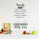 Vinyl Wall Art Decal - Family Recipe - 24.5" x 22" - Sweet Charming Design For Home Dining Room Living Room Kitchen Bakery Workplace Restaurant Bar Shop Chef Cook Decoration Sticker Black 24.55" x 22" 3