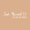 Vinyl Wall Art Decal - Just Married Names - 7" x 25" - Modern Wedding Celebration Quote For Husband Wife Home Apartment Bedroom Living Room Car Windshield Window Sticker Decoration Black 7" x 25" 4