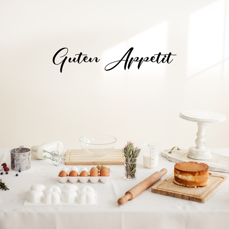 Vinyl Wall Art Decal - Guten Appetit - Modern Trendy Food Quote For Home Apartment Kitchen Living Room Dining Room Restaurant Bar Wedding Table Decoration Sticker   3