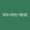 Vinyl Wall Art Decal - Faith Family Friends - 3.5" x 23" - Trendy Inspirational Life Quote For Home Living Room Kitchen Dining Room Decoration Sticker White 3.5" x 23"