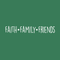 Vinyl Wall Art Decal - Faith Family Friends - 3.5" x 23" - Trendy Inspirational Life Quote For Home Living Room Kitchen Dining Room Decoration Sticker White 3.5" x 23"