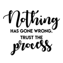 Vinyl Wall Art Decal - Nothing Has Gone Wrong Trust The Process - 17" x 21" - Inspirational Life Quote For Home Bedroom Living Room Office Classroom School Decoration Sticker Black 17" x 21" 4