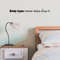 Vinyl Wall Art Decal - Body Type Never Skips Dessert  - 3" x 35" - Trendy Funny Quote For Home Bedroom Closet Bathroom Clothing Store Dressing Room Decoration Sticker Black 3" x 35" 2
