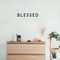 Vinyl Wall Art Decal - Blessed - 3.5" x 22" - Modern Inspirational Gratitude Quote For Home Bedroom Living Room School Office Workplace Decoration Sticker Black 3.5" x 22" 3