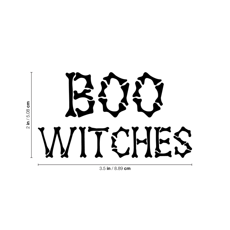 Vinyl Wall Art Decal - Boo Witches - - Trendy Halloween Season Quote For Home Work Laptop Coffee Mug Thermos Cup Window Notebook Luggage Car Bumper Decoration Sticker