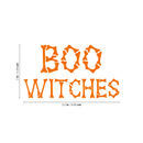 Vinyl Wall Art Decal - Boo Witches - 2" x 3.5" - Trendy Halloween Season Quote For Home Work Laptop Coffee Mug Thermo Cup Window Notebook Luggage Car Bumper Decoration Sticker Orange 2" x 3.5"