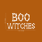 Vinyl Wall Art Decal - Boo Witches - 2" x 3.5" - Trendy Halloween Season Quote For Home Work Laptop Coffee Mug Thermo Cup Window Notebook Luggage Car Bumper Decoration Sticker White 2" x 3.5"