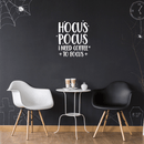 Vinyl Wall Art Decal - Hocus Pocus I Need Coffee To Focus - 23" x 22" - Modern Magical Halloween Quote For Home Bedroom Store Coffee Shop Seasonal Decoration Sticker White 23" x 22" 3