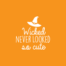 Vinyl Wall Art Decal - Wicked never looked so cute - 17" x 17" - Modern Spooky Halloween Quote For Home Bedroom Kids Room Store Coffee Shop Seasonal Decoration Sticker White 17" x 17" 4