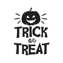 Vinyl Wall Art Decal - Trick Or Treat Pumpkin - 23" x 17" - Trendy Spooky Halloween Quote For Home Entryway Front Door Store Coffee Shop Restaurant Seasonal Decoration Sticker Black 23" x 17"