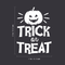 Vinyl Wall Art Decal - Trick Or Treat Pumpkin - 23" x 17" - Trendy Spooky Halloween Quote For Home Entryway Front Door Store Coffee Shop Restaurant Seasonal Decoration Sticker White 23" x 17" 5