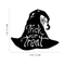 Vinyl Wall Art Decal - Trick Or Treat Magic Hat - Trendy Spooky Halloween Quote For Home Entryway Front Door Store Coffee Shop Restaurant Seasonal Decoration Sticker