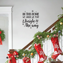 Vinyl Wall Art Decal - In This Home We Laugh We Play And Jingle All The Way - 24. - Trendy Cute Quote For Home Living Room Kitchen Front Door Seasonal Decoration Sticker   2