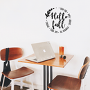 Vinyl Wall Art Decal - Hello Fall - 22.5" x 23" - Modern Autumn Seasonal Quote For Home Living Room Coffee Shop Store Office Workplace School Decoration Sticker Black 22.5" x 23" 3
