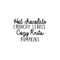 Vinyl Wall Art Decal - Hot Chocolate Crunchy Leaves Cozy Knits Pumpkins - 17" x 23.5" - Autumn Harvest Fall Seasonal Quote For Home Bedroom Kitchen Dining Room Office Decoration Sticker Black 17" x 23.5" 5