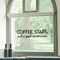 Vinyl Wall Art Decal - Coffee Stars And A Good Conversation - 8" x 30" - Trendy Modern Inspirational Quote For Home Bedroom Coffee Shop Library Kitchen Living Room Decoration Sticker Black 8" x 30" 2