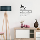 Vinyl Wall Art Decal - Joy Gladness Not Based On Circumstance - 22" x 22" - 1 Peter 1:8-9 Inspirational Religious Faithful Quote For Home Bedroom Living Room Church Work Decor Black 22" x 22" 2
