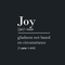 Vinyl Wall Art Decal - Joy Gladness Not Based On Circumstance - 22" x 22" - 1 Peter 1:8-9 Inspirational Religious Faithful Quote For Home Bedroom Living Room Church Work Decor White 22" x 22" 5