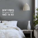 Vinyl Wall Art Decal - Don't Stress Do Your Best - 17" x 31" - Modern Positive Motivational Quote For Home Bedroom Living Room Office Workplace Store School Gym Decoration Sticker White 17" x 31" 2